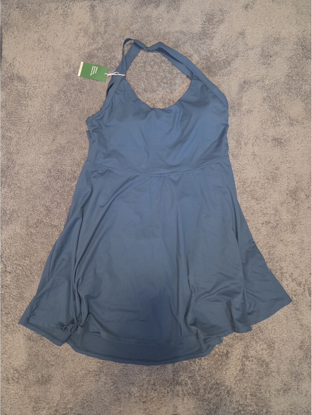 Halara SoftlyZero Airy Backless Twisted Active Dress 3X 22W 24W Blue NWT